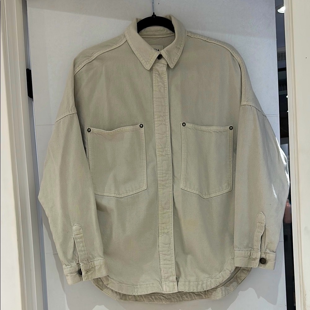 Zara Cream Jean Jackets